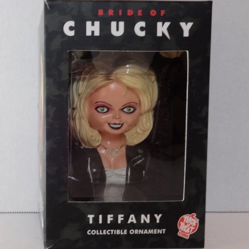 Holiday Horrors Bride of Chucky Tiffany Bust Ornamen